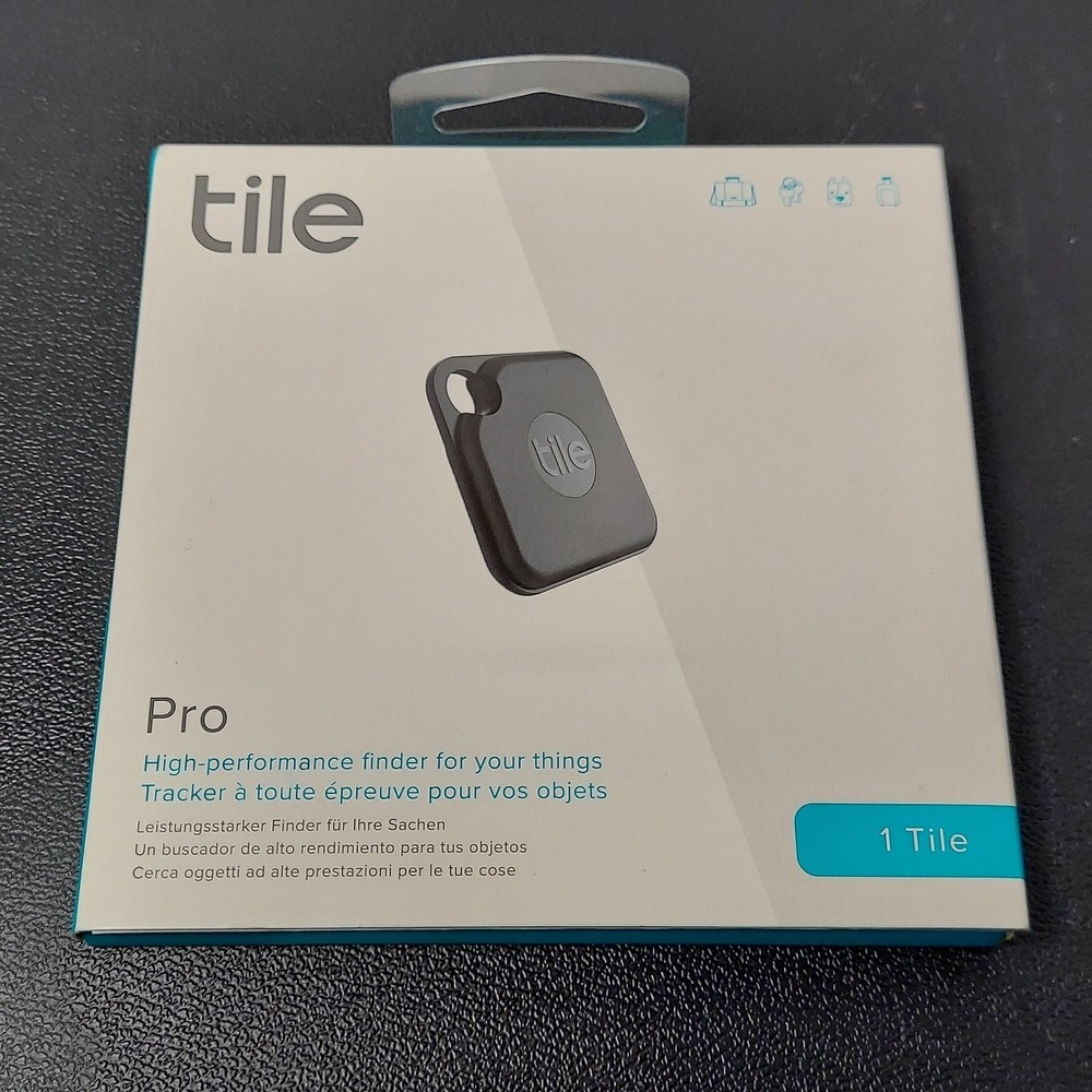 Tile Pro Bluetooth Tracker Black 1 Pack Wireless Phone Key Finder 400ft Range